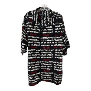 Graphic Print Shirt 2XL – Rare Russian Streetwear Misprint “Relligon” Peace Stat
